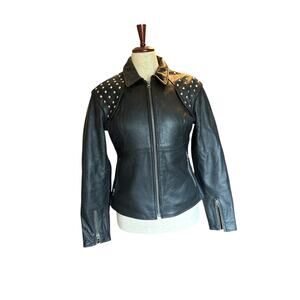Alpinestars Stella Women’s Leather Biker Jacket | Size 10 | Studded‎ Protection